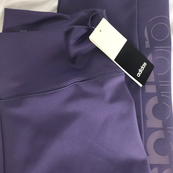 Adidas Purple Climalite Leggings - Picture 9 of 9